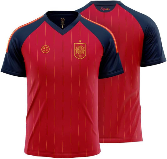 - Réplica Oficial Camiseta De La Selección Española De Fútbol Hombre - Primera Equipación España 2026-100% Poliester Transpirable - Adulto Unisex