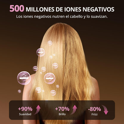 Crazymar Secador De Pelo Iónico,180,000 Tr/Min–Secado 5X Más Rápido, Secado Rápido Secador Pelo Profesional, 4 Niveles De Temperatura Y 2 Velocidades, Protección Contra Sobrecalentamiento